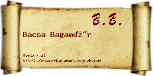 Bacsa Bagamér névjegykártya